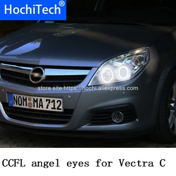 HochiTech ccfl комплект ангелски очи бял 6000k ccfl ореол пръстени фар за Opel Vectra C Caravan 2005 2006 2007 2008