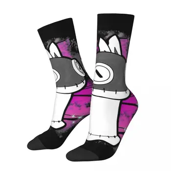 Забавен компресионен чорап за мъже Wiggler Hip Hop Harajuku Monster Hunter World Happy Seamless Pattern Printed Boys Crew Sock