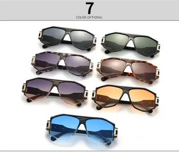 Висококачествени извънгабаритни слънчеви очила Мъже Луксозна марка мъжки очила Ретро Gafas De Sol Hombre Uv400