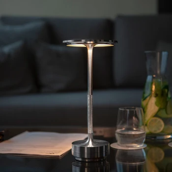  LED настолна лампа сензор метал акумулаторна акумулаторна настолна лампа димиране нощно шкафче декорация в барове ресторанти и кафенета
