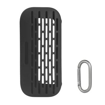 Силиконов мек калъф, съвместим за-Bose Soundlink Flex високоговорител, силиконов гумен калъф, торбичка за пътуване, черен