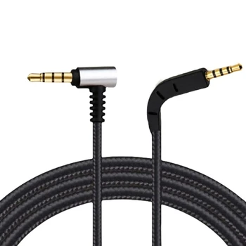 Y1UB 3.5mm до 2.5mm Геймърски слушалки Кабел за слушалки Audios Cord Замяна Найлон плетен проводник за Bowers P7