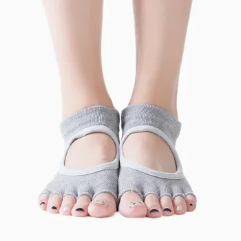 Yoga Toe Garter Grip Пилатес Дамски Toeless чорапи за пилатес Barre Фитнес Неплъзгащи се чорапи