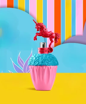 Anna Sui Pop Rhapsody Eau De Toilette Флорални храни Тон на жените Контраст цвят бутилка