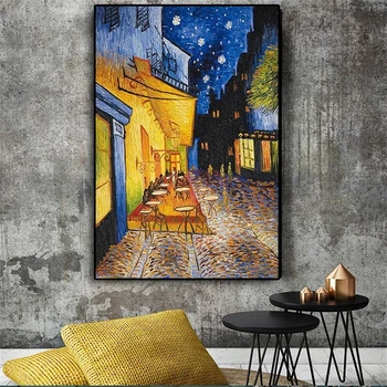 Famous Ван Гог кафе тераса през нощта диамант живопис 5D пълен комплект диамант бродерия мозайка изкуство кристал бродерия декор у дома