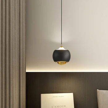 Полилей спалня нощна лампа Ins Интернет знаменитост Скандинавски модерен минималистичен творчески малък ресторант с една глава
