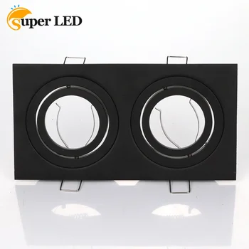 Модерни светодиодни прожектори Бяло черно сребърно приспособление Регулируемо вдлъбнато място GU10 MR16 LED рамка за осветление