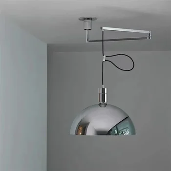 Трапезария LED кухненски полилей Сменяема лампа с дълъг полюс бар модерна минималистична маса за хранене лампи за трапезария