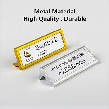 54x15mm метал мини цена етикет хартия карта етикет брояч топ билет знак притежателя изложбена стойка