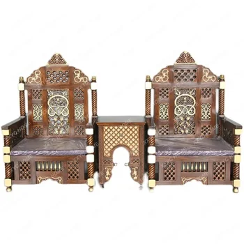 Югоизточна Азия тайландски златни мебели марокански стил масивно дърво стол крал стол muebles де салон muebles де ла сала