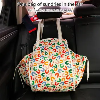 Многофункционален организатор на облегалката на столчето за кола Oxford Fabric Car Back Storage Висяща чанта Голям капацитет Totes Прекрасни чанти за играчка кукла