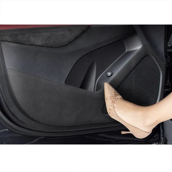 Карбонова кожена автомобилна врата Anti-kick Mat за Chevrolet Equinox 2017 2018 2019 2020 2021 2022 2023 Подложки за первази Багажник Taildoor