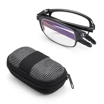 сила 1.0x ~ 4.0x очила преносим лек с цип случай сгъваеми очила за четене Presbyopic очила