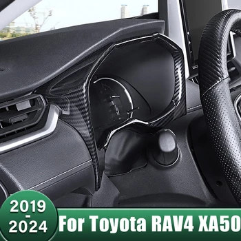 Автомобилно табло дисплей метър пръстен скоростомер габарит капак тапицерия за Toyota RAV4 XA50 2019 2020 2021 2022 2023 2024 RAV 4 хибрид
