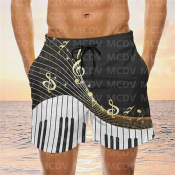 Музика Пиано Мъжки шорти за дъска Мъжки шорти за плуване