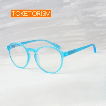 Toketorism Детски кръгли очила Анти сини очила за деца Оптична рамка за късогледство 3753