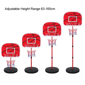 Баскетболни стойки за детски обръч играчка комплект регулируеми за момчета обучение практика аксесоари 63-165 см височина