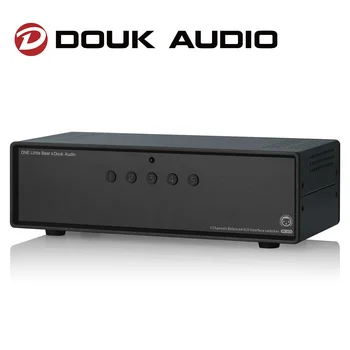 Douk Audio MC105 1 (5) -IN-5 (1) -OUT XLR селектор кутия аудио превключвател 5-начин сплитер за усилвател източник на сигнал селектор