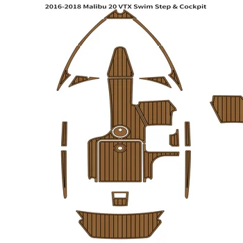 2016-2018 Малибу 20 VTX плувна платформа Cockpit Pad лодка EVA пяна тиково дърво палуба етаж подложка самозалепващи SeaDek Gatorstep стил