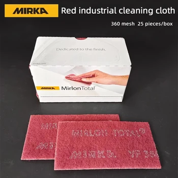 25pcs Финландия MIRKA 360 песъчинки шкурка пъпеш кърпа почистване кърпа авто ремонт специални червени квадратни ръка сълза шлайфане абразивни