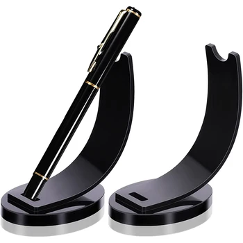 2бр Гореща продажба Нова акрилна писалка изложбена стойка черен цвят молив дисплей притежателя грим четка притежателя акрилни канцеларски писалка стойка