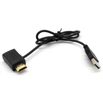 2X мъжки към женски конектор + USB 2.0 зарядно устройство кабелен сплитер адаптер разширител