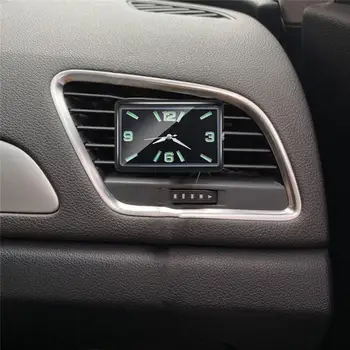 Square кола часовник интериор декорация самозалепващи електронни отдушник клип гледате за кола стайлинг автомобили кварцов часовник L8p3