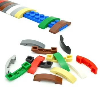 Сглобява частици, съвместими с 93273 наклон извити 4x1 двойни хиперболоидни строителни блокове DIY тухли специални MOC части играчки