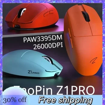 Z1PRO2.4G Мишка с двоен режим Сензор за PAW3395DM Лека мишка, предназначена за малки и средни ръце Безжична мишка
