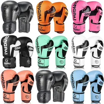 Боксови ръкавици Кожени боксови ръкавици за боксова круша Кикбокс Муай Тай бойни ръкавици