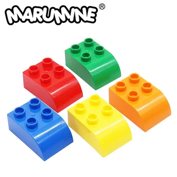 Marumine MOC Строителни блокове Голям размер 2x3 Извити тухли Модели Части 5PCS Класически конструкции Основни аксесоари DIY играчки