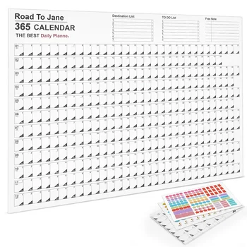 2024 Календар Дневен график Планировчик Лист Сладък стенен календар Годишен седмичен годишен плановик Списък със задачи Организатор на дневен ред Офис