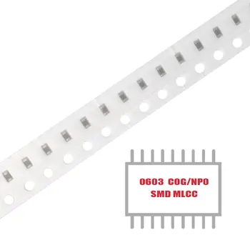 MY GROUP 100PCS SMD MLCC CAP CER 8.2PF 100V C0G / NP0 0603 Многослойни керамични кондензатори за повърхностен монтаж в наличност