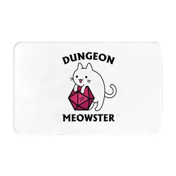 Meowster-Dnd Master Cat With D20 Soft House Family Anti-Slip Mat Rug Carpet Meowster Cat Lover D20 Dm Dnd Dice Master и
