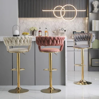 Луксозни модерни бар столове Скандинавски офис кухненски стол офис дизайн Домашен комфорт Sedie Sala da Pranzo Интериорна декорация
