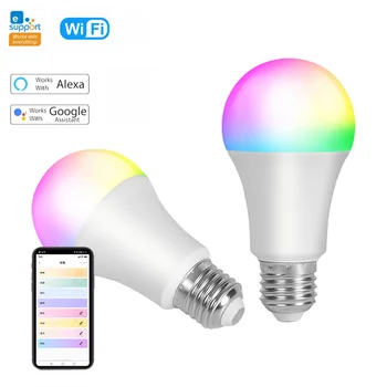 EWeLink LED интелигентна WiFi крушка E27 RGB C + W LED лампа Регулируема магическа крушка Поддръжка на гласов контрол Alexa Google Асистент Алис