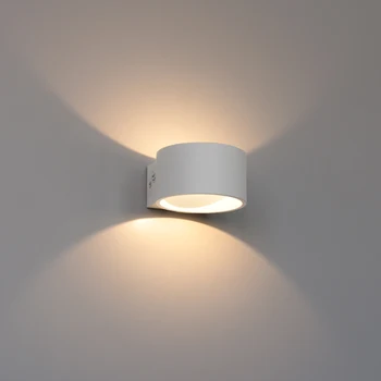 LED кръгла вътрешна стенна лампа за хотел Всекидневна Спалня Декорация на стена Осветление Алуминиеви лампи Стенни свещи AC90-260V