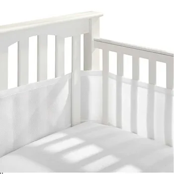 2Pcs / Set Baby Mesh яслите броня лайнер дишаща лятна бебешка легла брони новородено легло легло около протектор