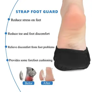  Регулируеми метатарзални подложки за предни крака Половин 5 пръст Bunion болка подложки за крака Преден крак чорап половин възглавница облекчение плат Sole Care Sup X4T9