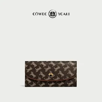 Оригинален Cowec Ycaki 2023 Чисто нова есенна и зимна пътуваща практична чанта за промяна за жени Популярни Елемент Wallet Подаръци