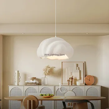 Нова френска трапезария Wabi Sabi LED висулка лампа крем стил бар спалня полилей тела модел декоративни светлини