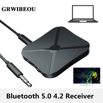 GRWIBEOU Bluetooth 5.0 4.2 приемник и предавател аудио музика стерео безжичен адаптер RCA 3.5MM AUX жак за високоговорител TV кола компютър