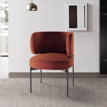 Акцент хол столове дивани Nordic луксозен дизайн индивидуална трапезария фотьойл кадифе Sillas Елегантен мебели MQ50KT